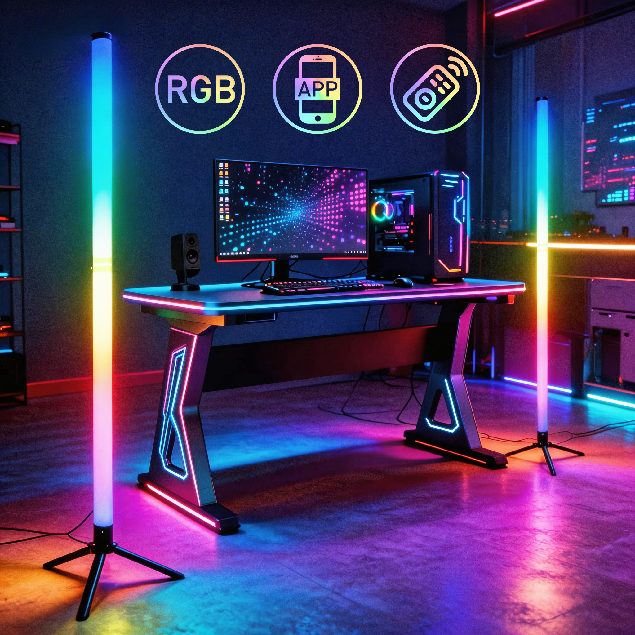 Esports Gaming Remote - RGB LED Gaming Atmosphere Light Floor