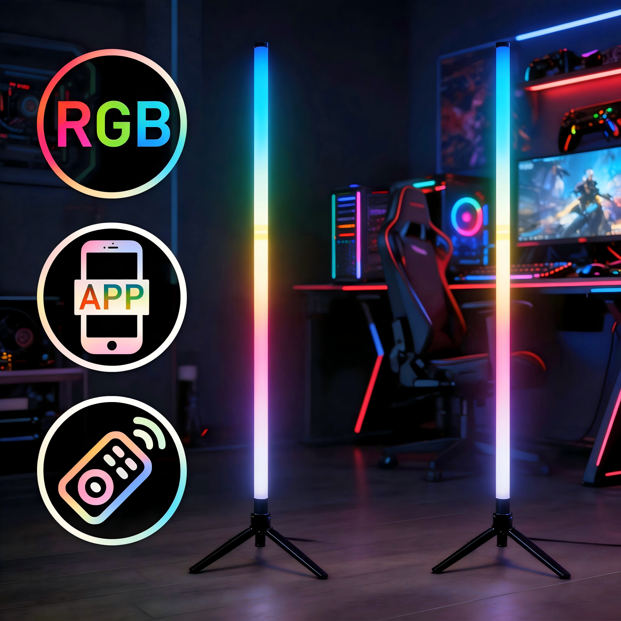 RGB LED Gaming Atmosphere Ligh - Esports Gaming Remote のレビューと価格