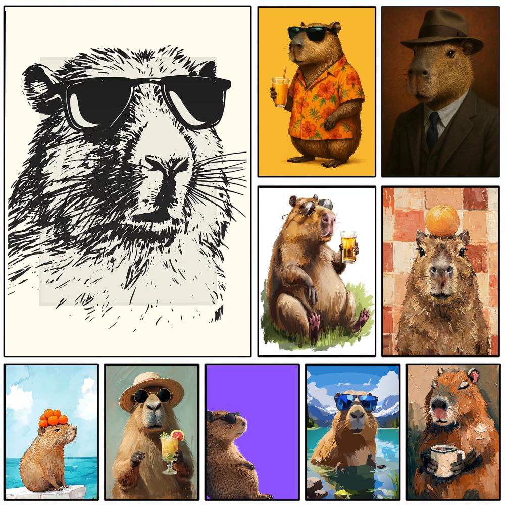 Sunglasses Capybara Print Wall - Esports Gaming Lounge のレビューと価格