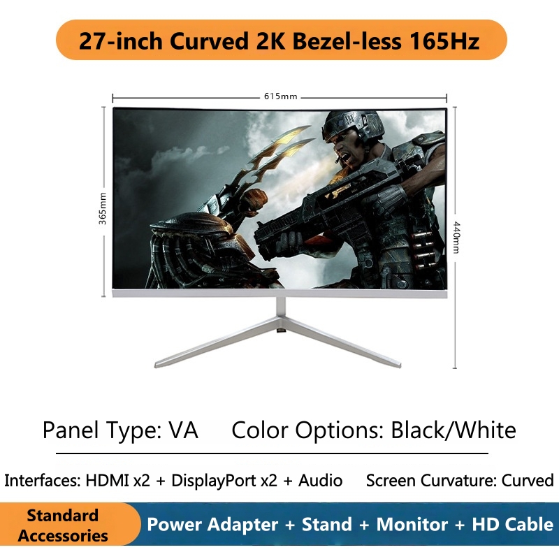 27 Inch 2K Curved Gaming Monit - Gaming X Esports のレビューと価格