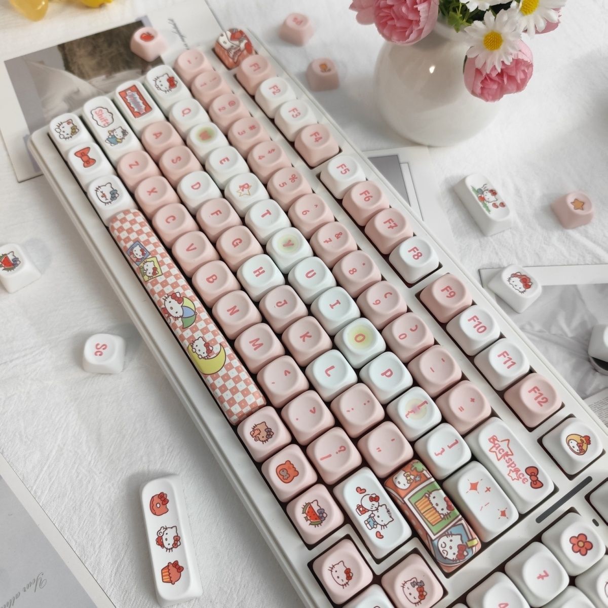 Anime Sanrio Hello Kitty Keyca - Esports Gaming Keyboard のレビューと価格