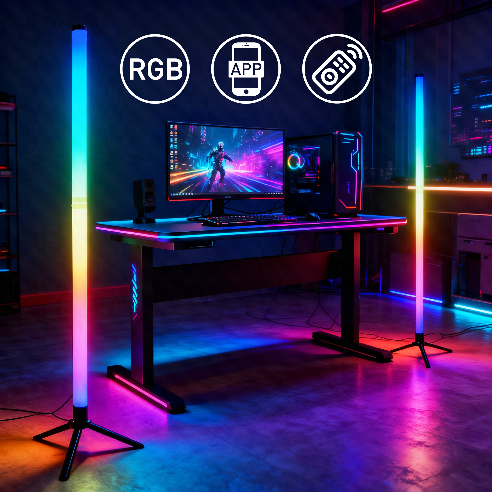 LED RGB gaming atmosphere ligh - Esports Gaming Remote のレビューと価格