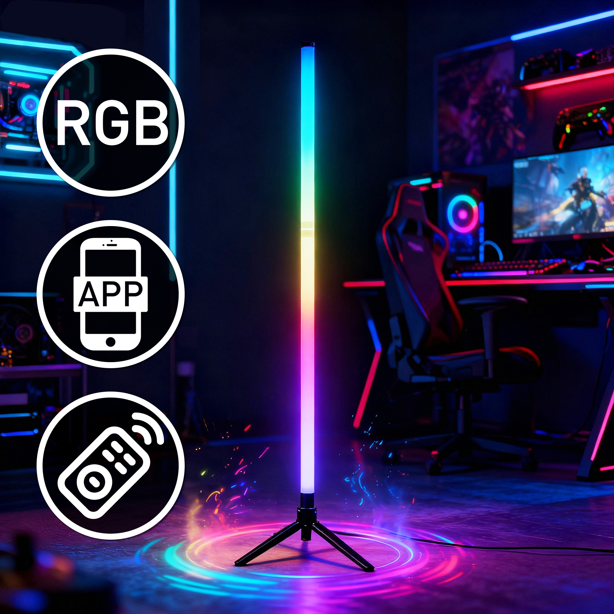 LED RGB gaming atmosphere ligh - Esports Gaming Remote のレビューと価格