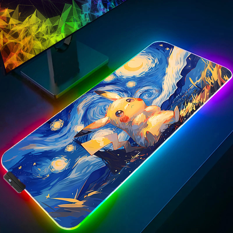 RGB Mouse Pad Pokemon Pikachu  - Esports Gaming Keyboard のレビューと価格