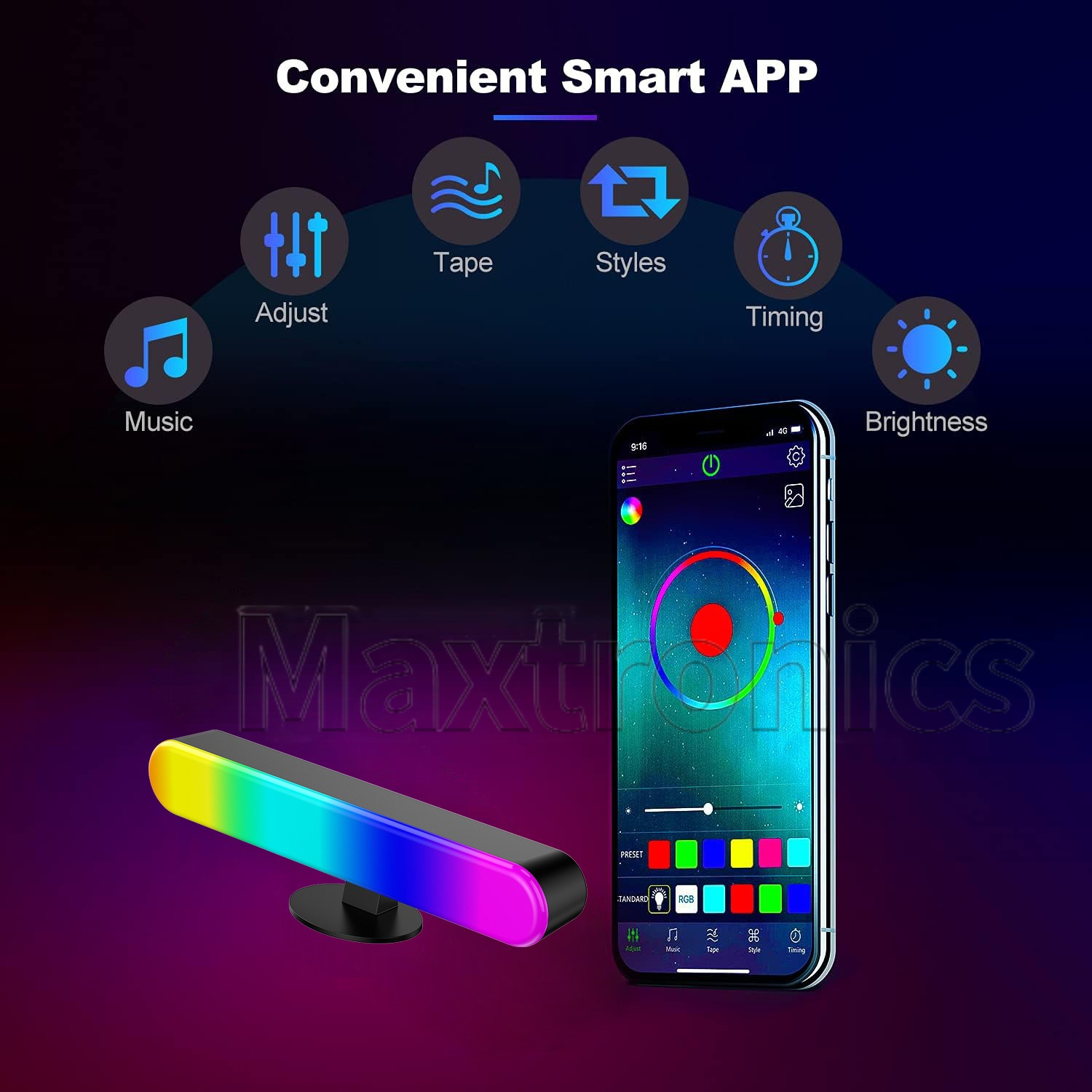 LED Music Pickup Light RGB Col - Esports Gaming Remote のレビューと価格